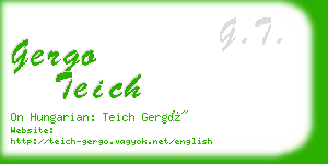 gergo teich business card